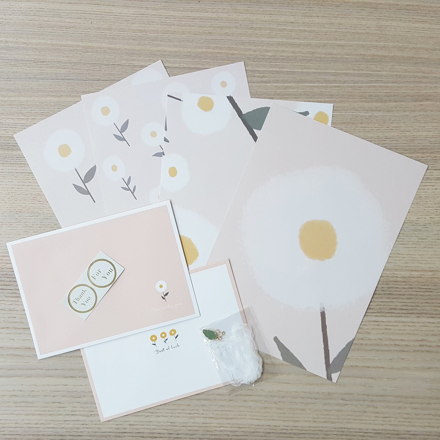 日系小清新信封信紙套裝 (4信紙+2信封)