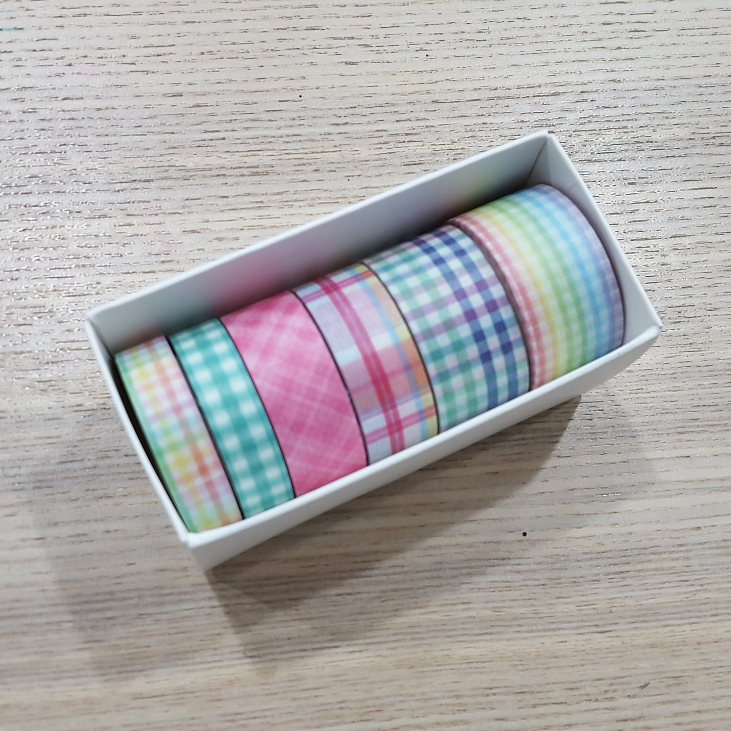 和紙貼紙套裝 1cmx5mx2roll/1.5cmx5mx2roll/2cmx5cmx2roll-彩虹格子