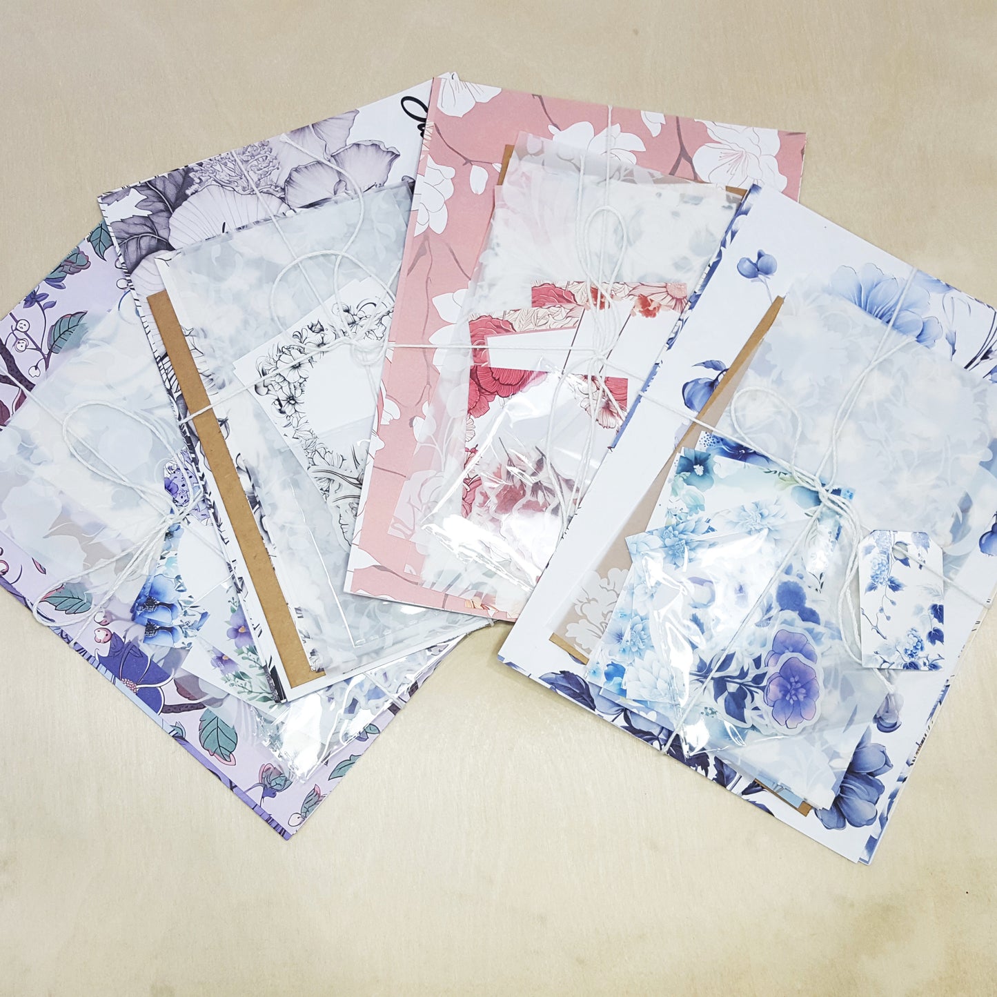 花卉復古系列貼紙信封信紙素材紙手帳包