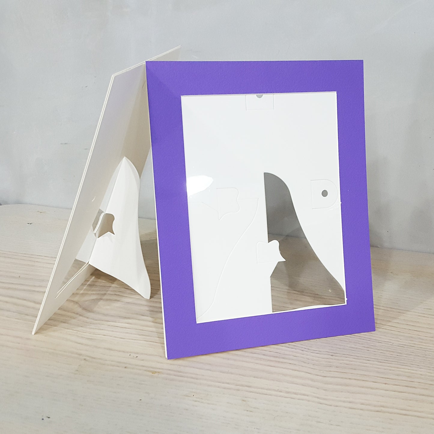 20x15cm 帶支架長方形紙畫框連膠膜(5個裝)