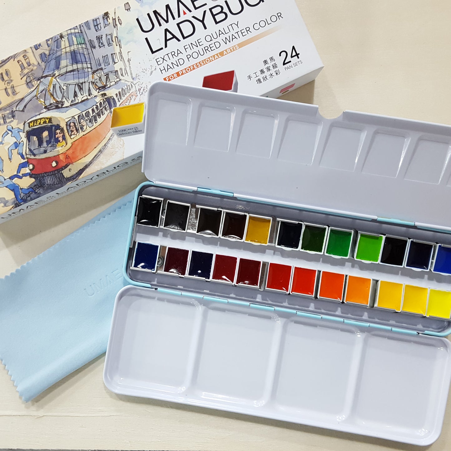 奧馬手工專家級塊狀水彩