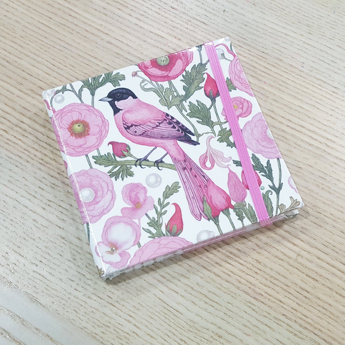 全棉300g水彩手帳本_鳥語花香 (中粗,12x12cm,24sheets)