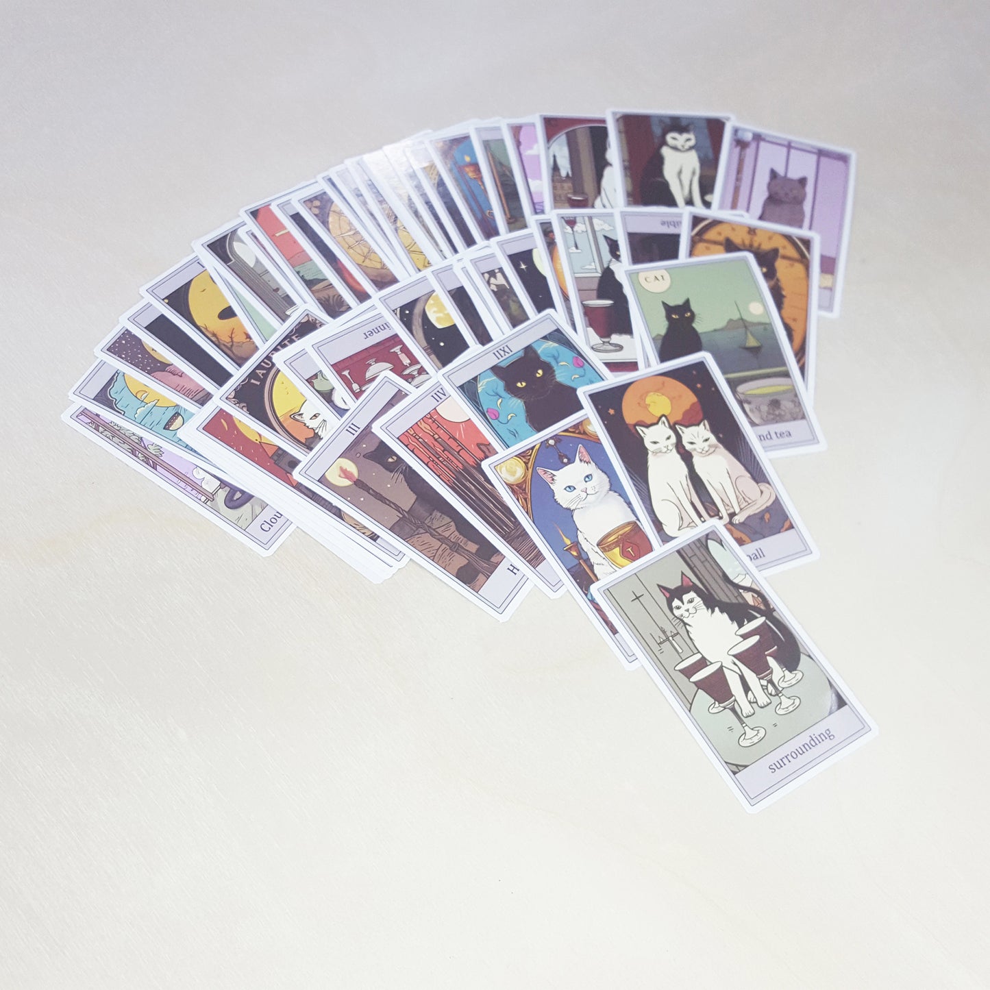 復古貓貓迷你塔羅牌50張