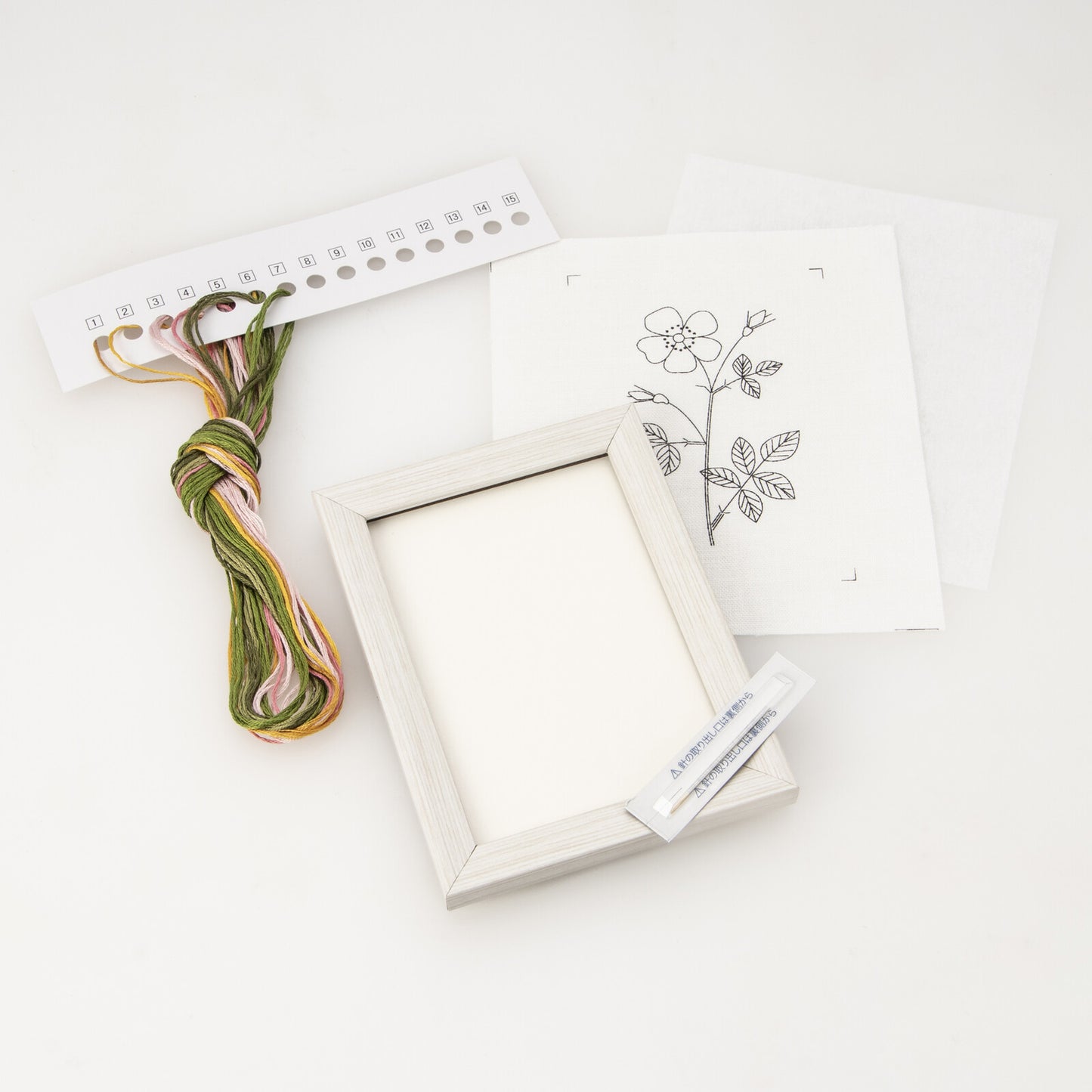 Embroidery Kit -Botanical And Floral Kit_ Pink Rose