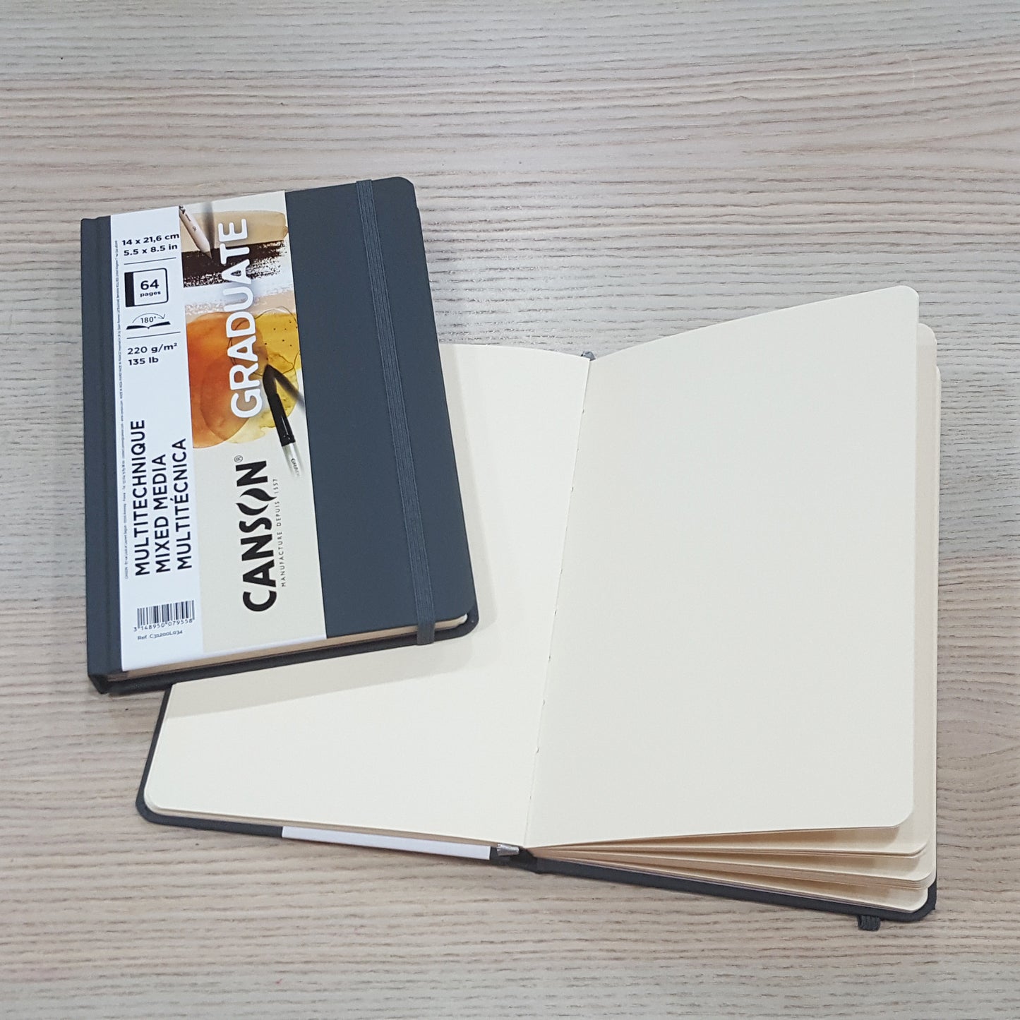 Canson A5精裝畫簿220g 混合媒體紙張64頁