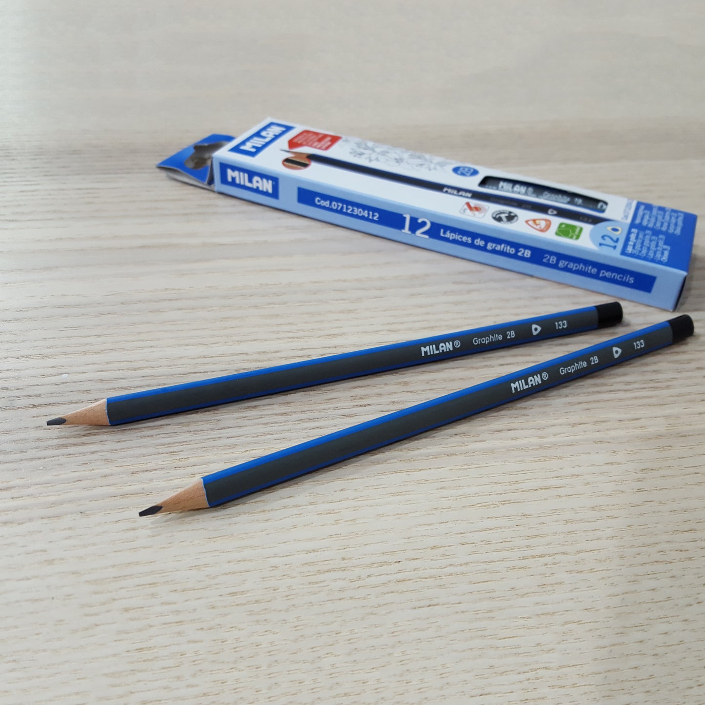 Milan #133 2B三角防斷鉛筆(12枝裝)