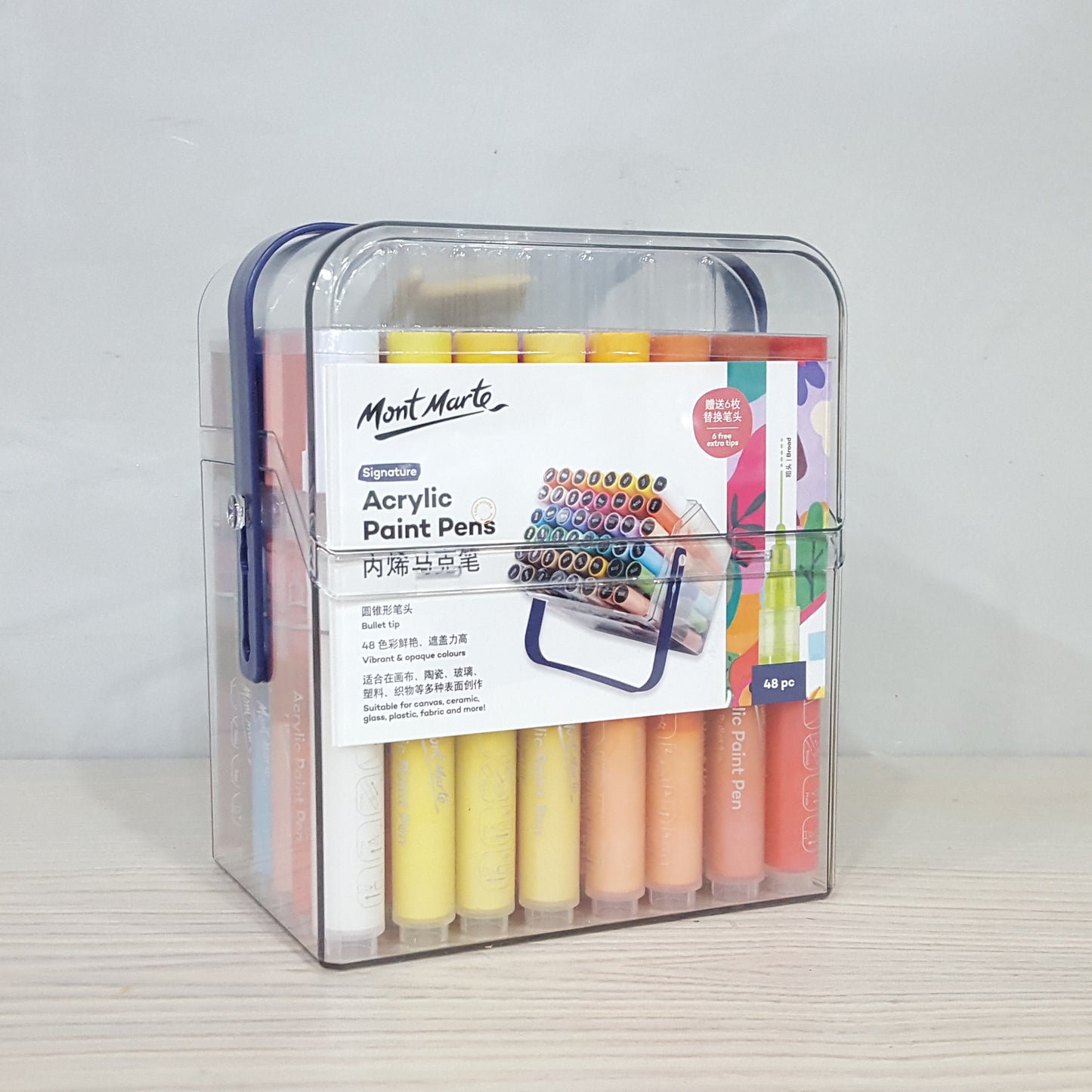 Mont Marte Acrylic Paint Pens 塑膠彩筆連透明盒