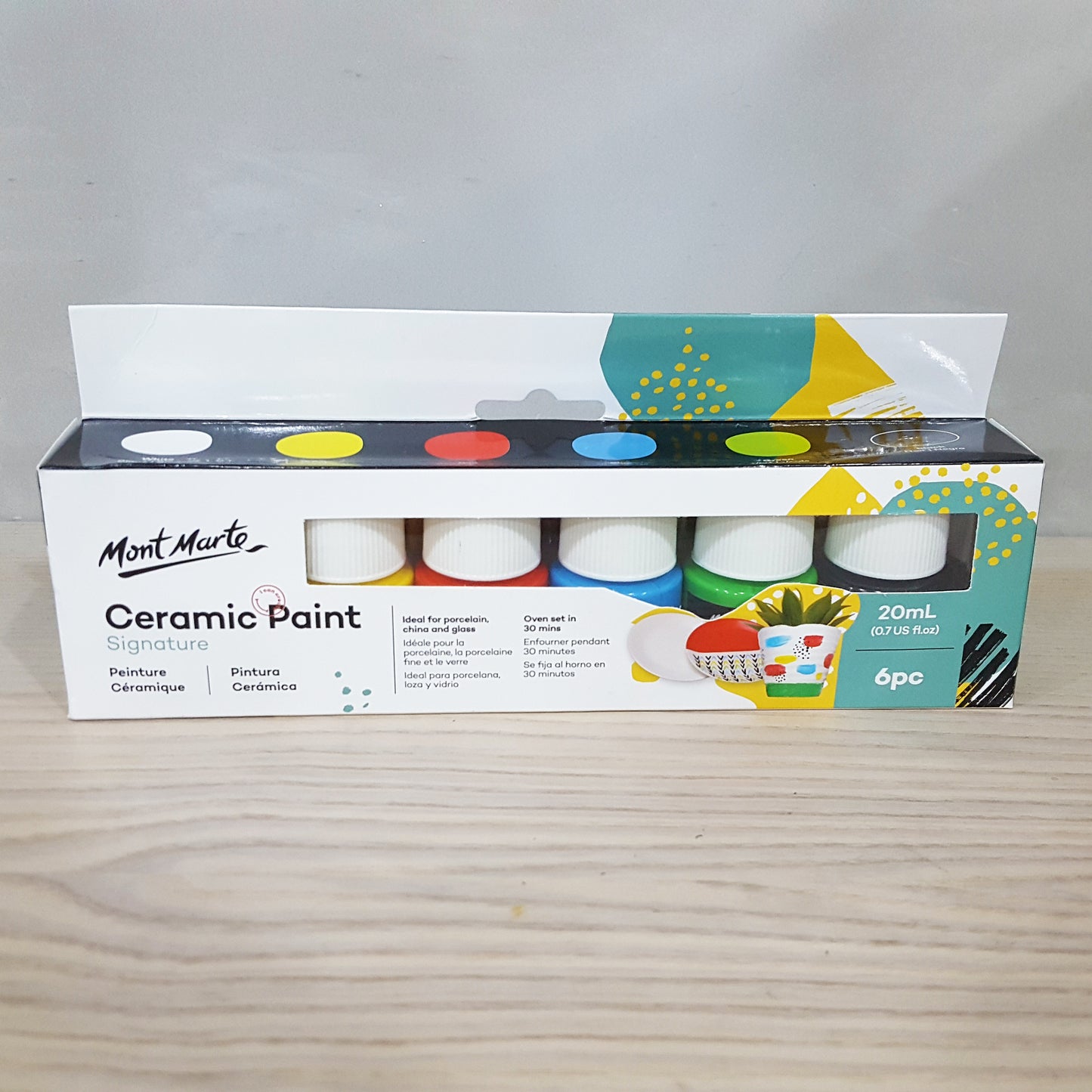 Mont Marte 手繪陶瓷顔料_6色20ml