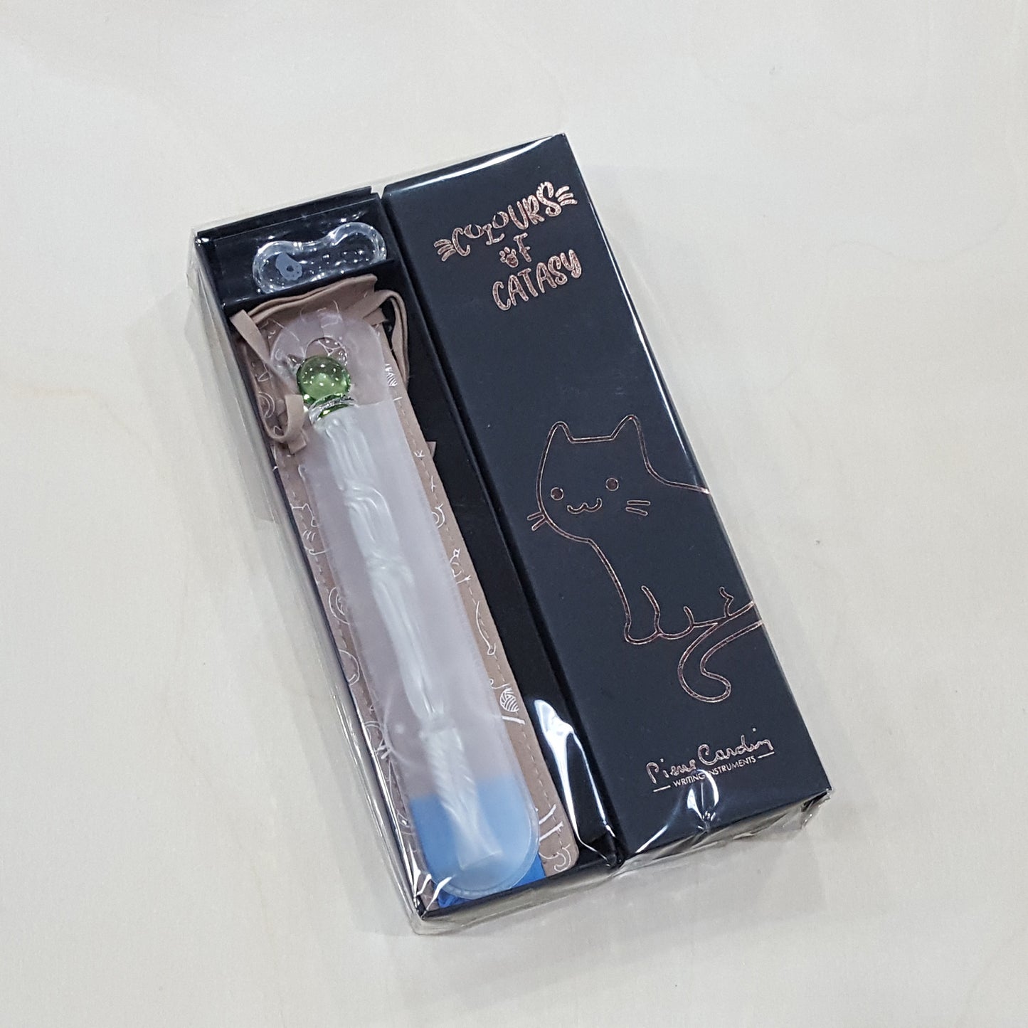 Pierre Cardin i-meow 貓頭扭紋玻璃筆