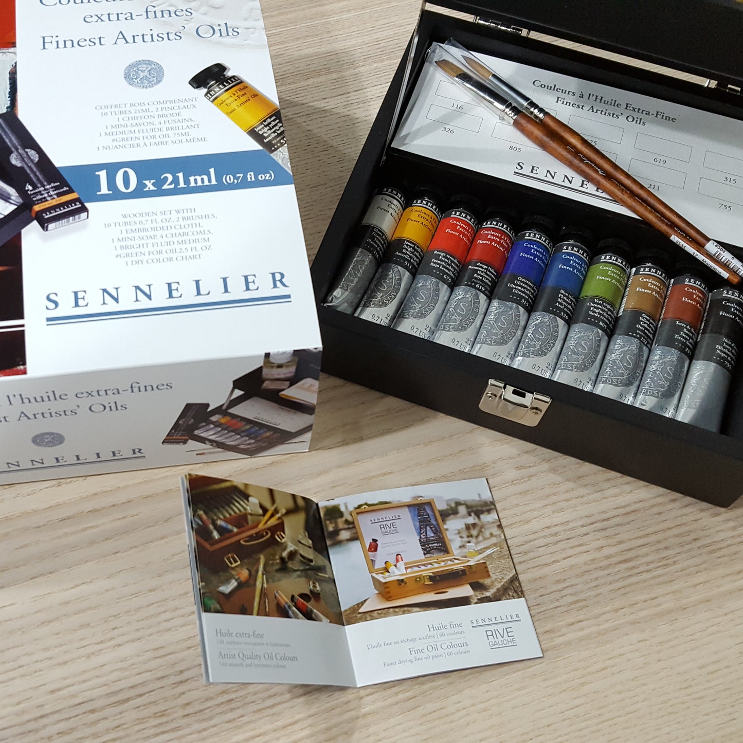 Sennelier Finest Artist oil wooden box 21ml x10