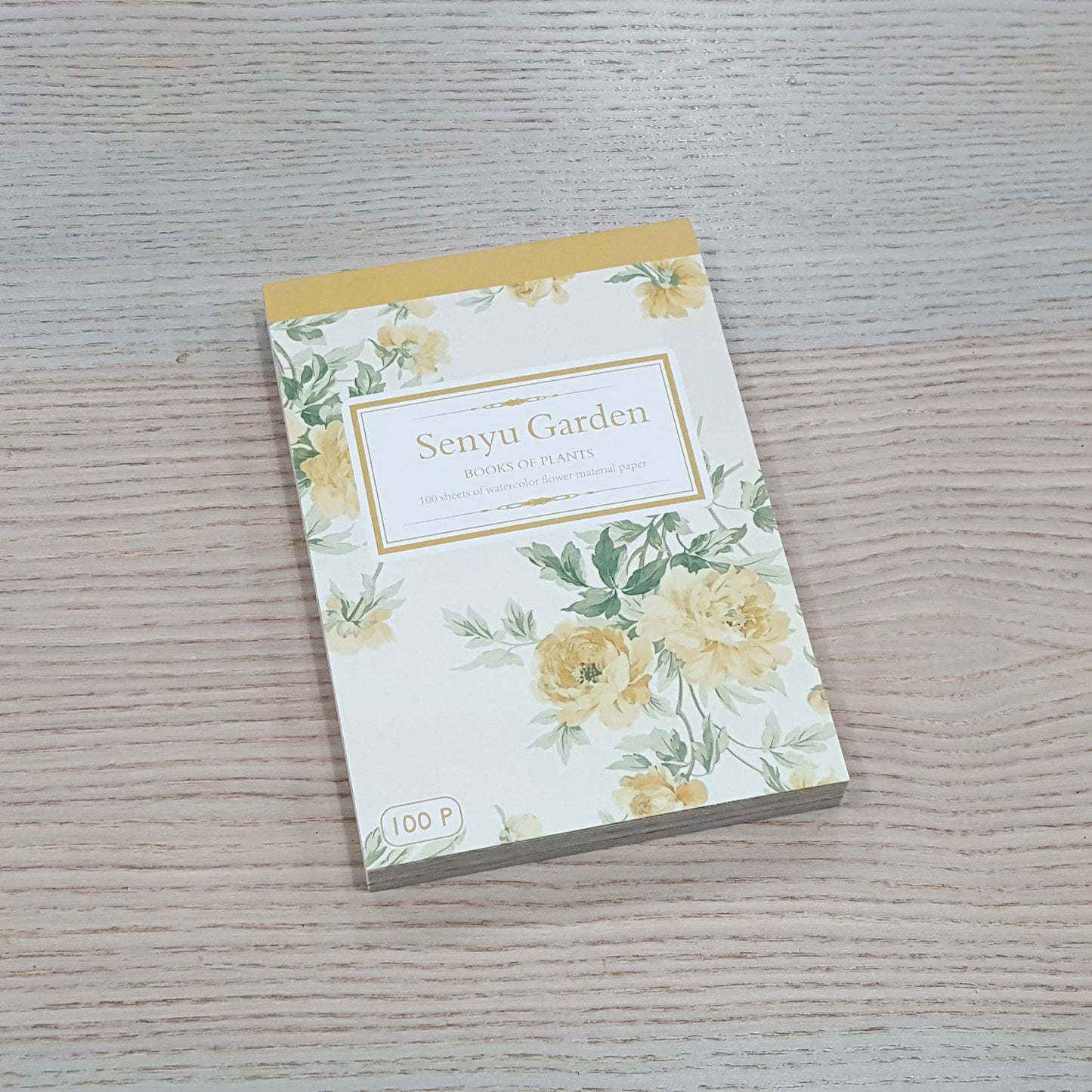 Senyu 花園系列100張水彩花卉圖案素材紙