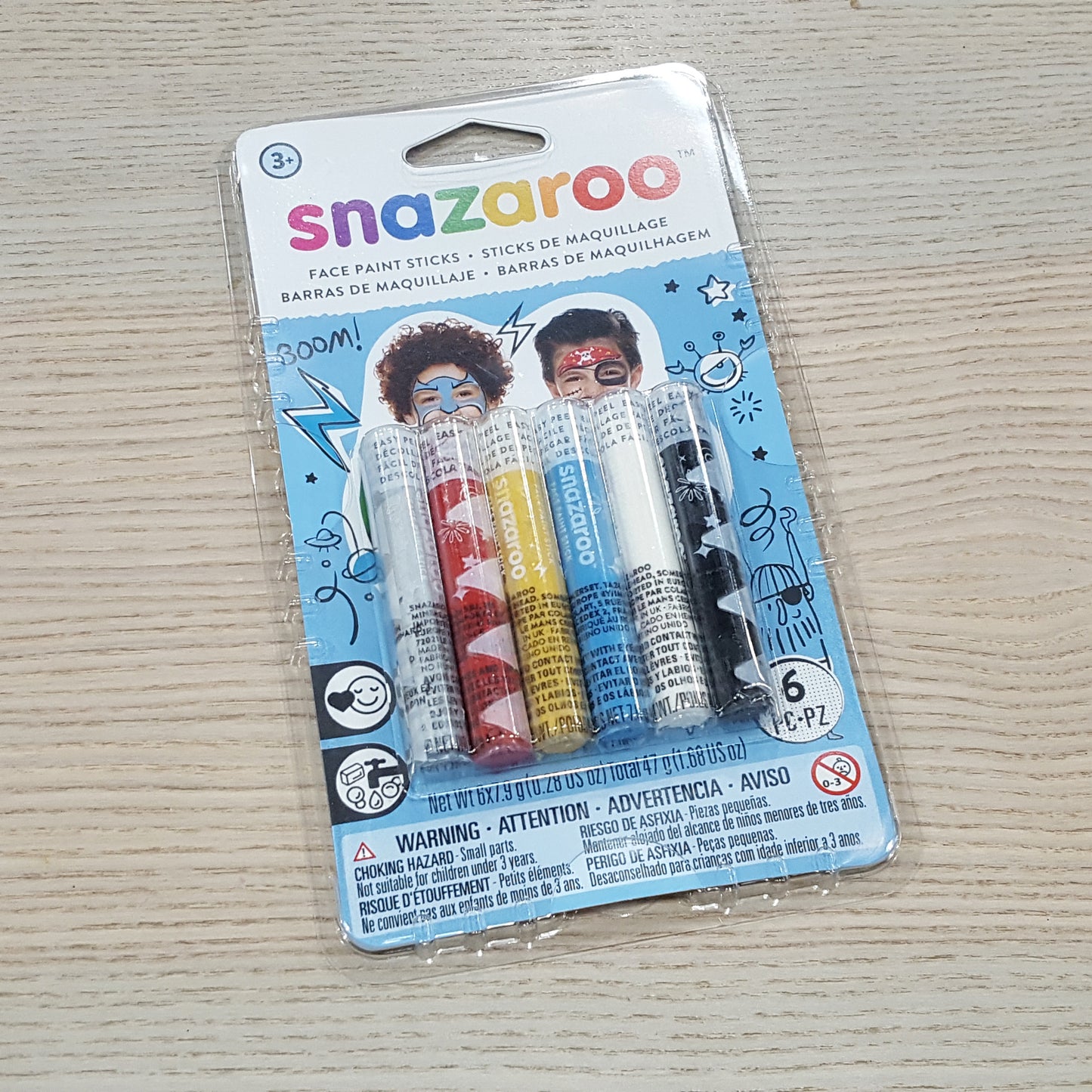 Snazaroo Face Painting Sticks (6 colors)