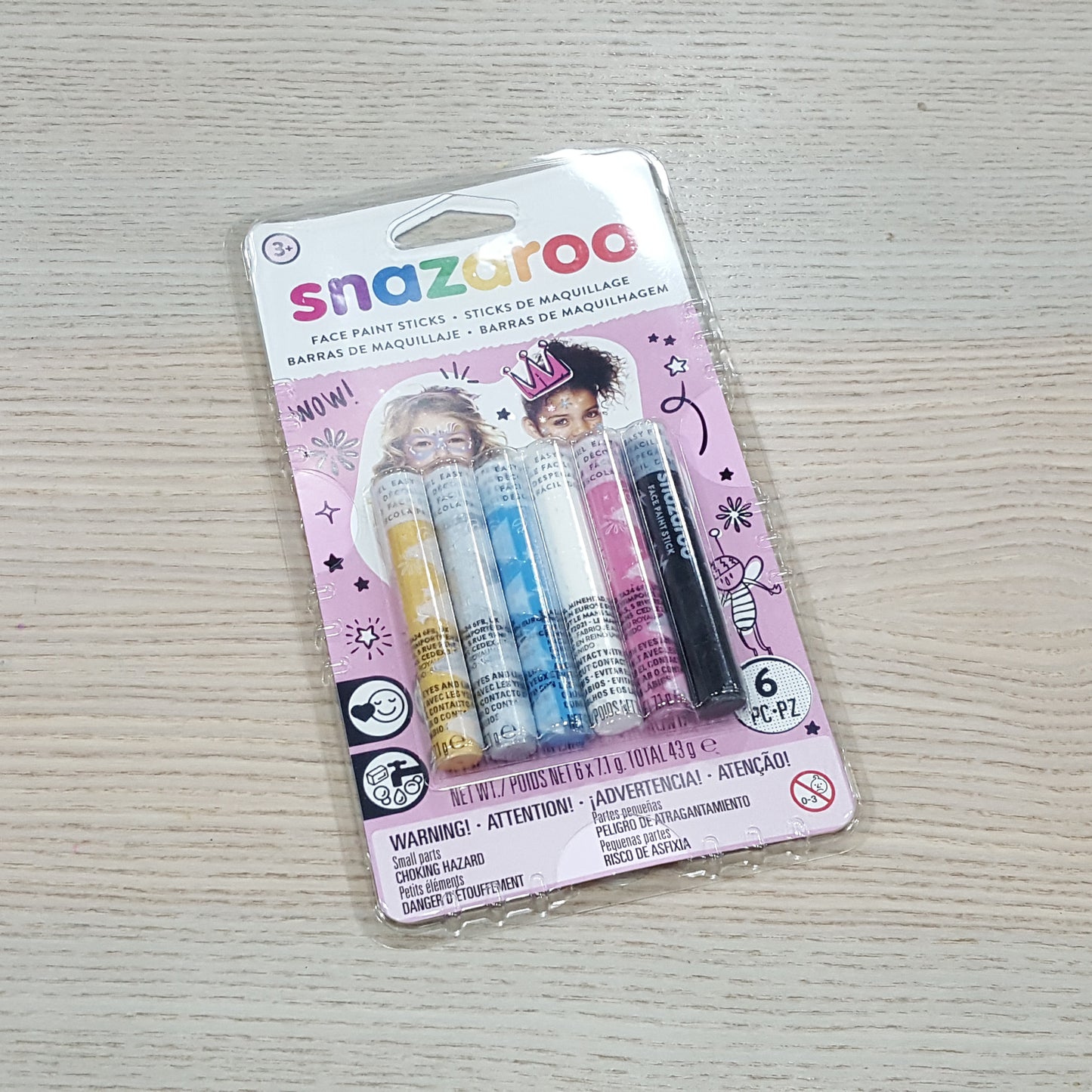 Snazaroo Face Painting Sticks (6 colors)