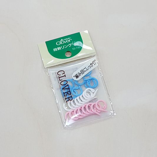 日本Clover 3色編織針跡標記Stitch Markers (24入)