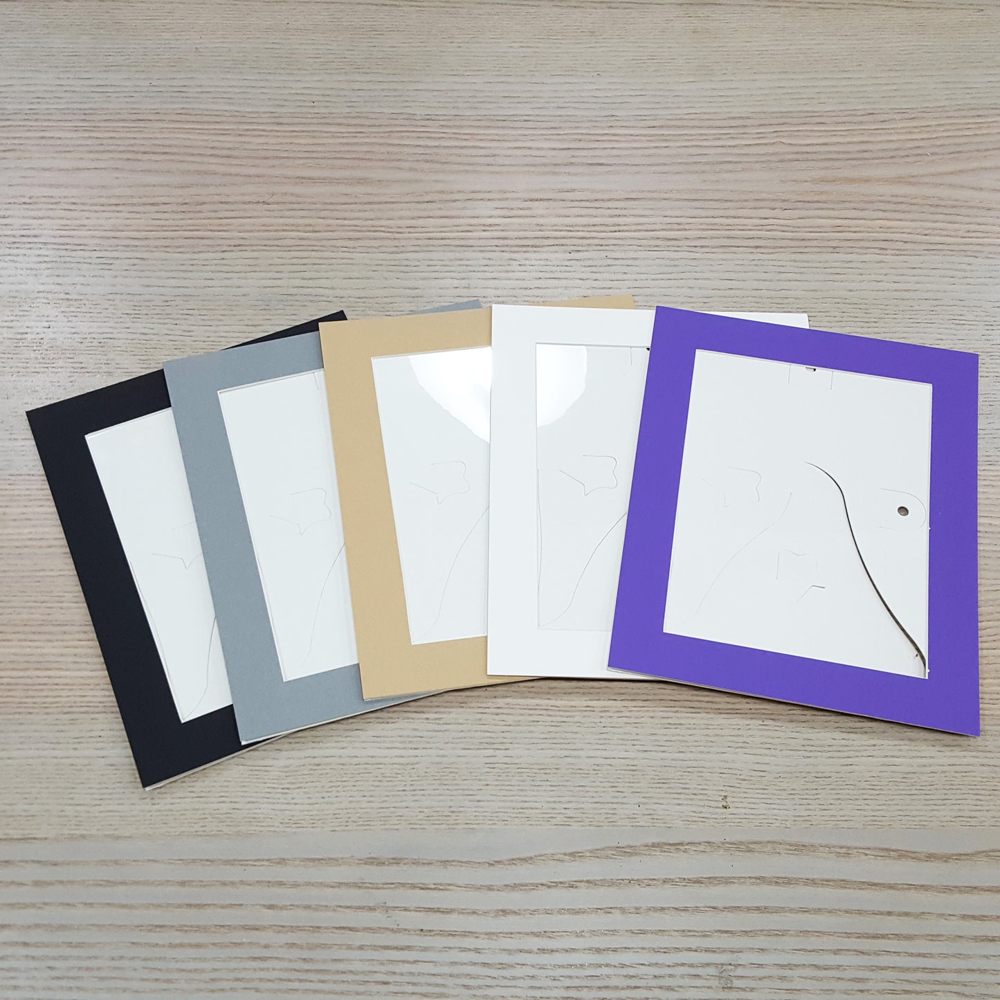 20x15cm 帶支架長方形紙畫框連膠膜(5個裝)