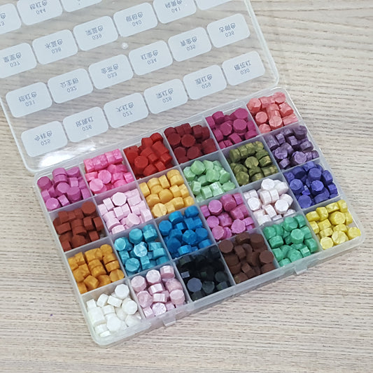 八角形蠟粒24色套裝