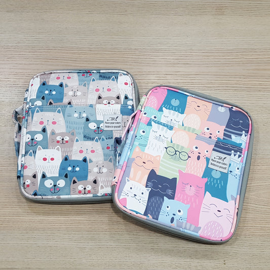 貓貓木顔色收納袋96支_藍色貓咪(不含筆)