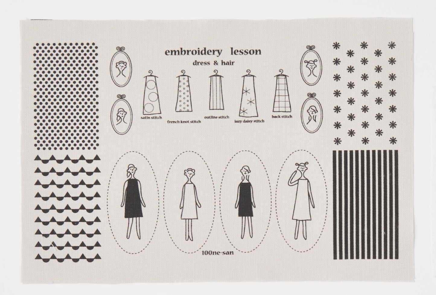 Embroidery Kit -100 ladies by quilts 1989 Neesan Charm吊飾