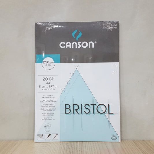 Canson Bristol A4 特白繪圖畫咭簿 20張250g