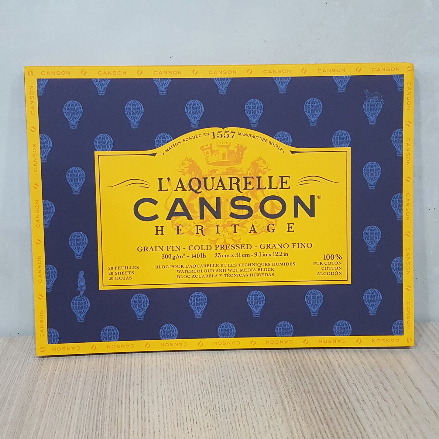 Canson Heritage 中紋 20張300g水彩畫簿_23x31cm