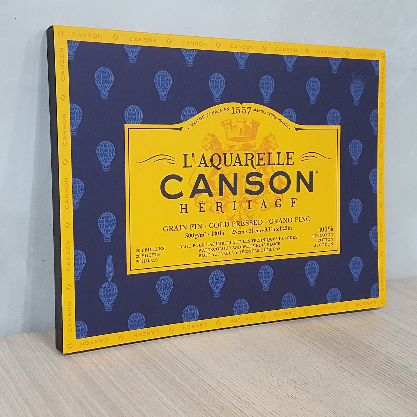 Canson Heritage 中紋 20張300g水彩畫簿_23x31cm