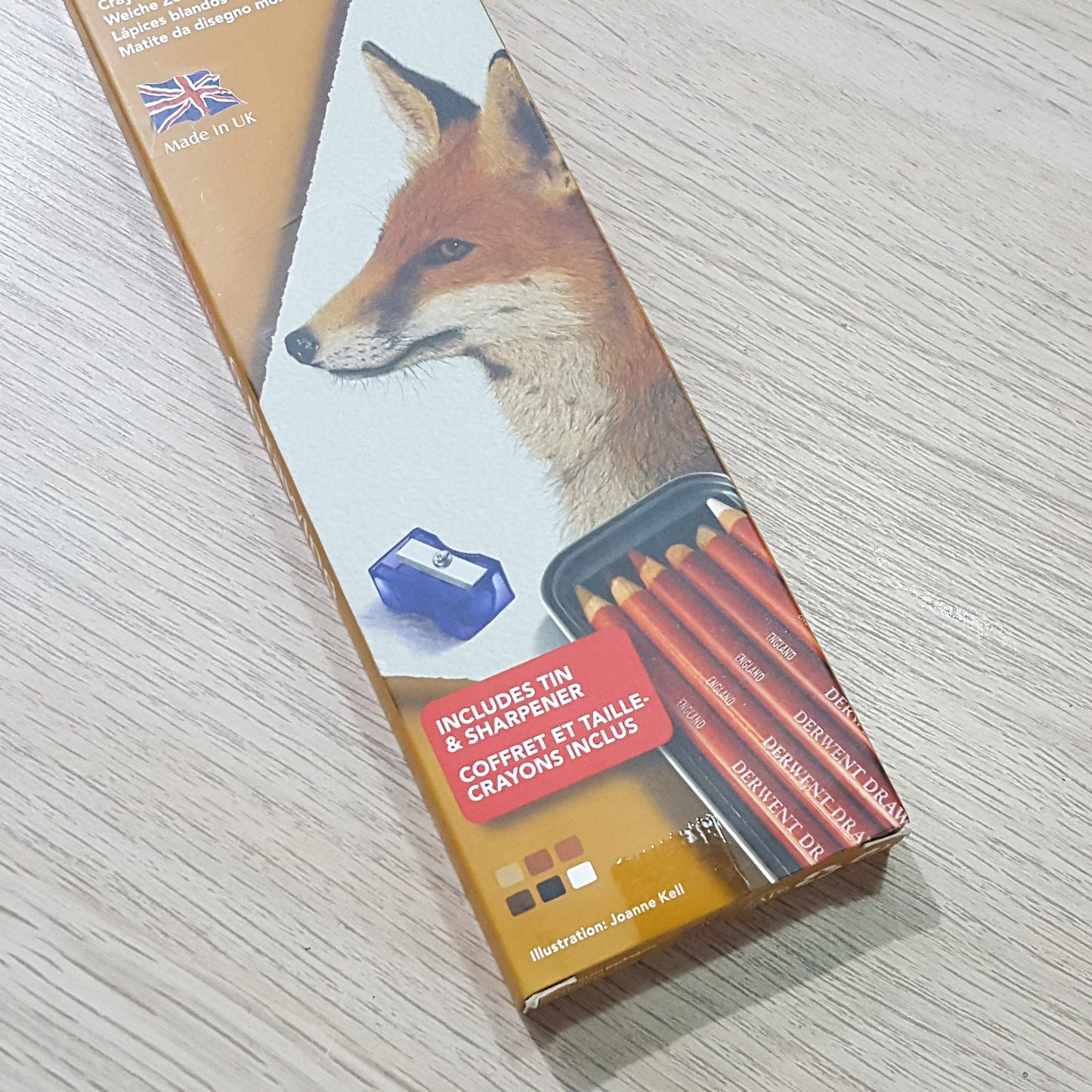 Derwent 6色自然色系軟性色鉛筆鐵盒套裝