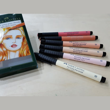 Faber Castell Pitt Artist Pen Brush 6x