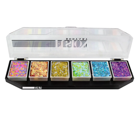 Body Art Glitter Cream Palette_ Fiesta Sparkles (6C)