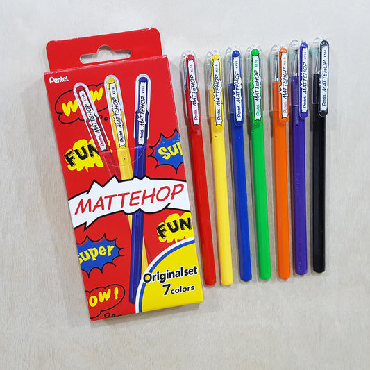Pentel Mattehop Gel Roller Pen Set 1.0mm