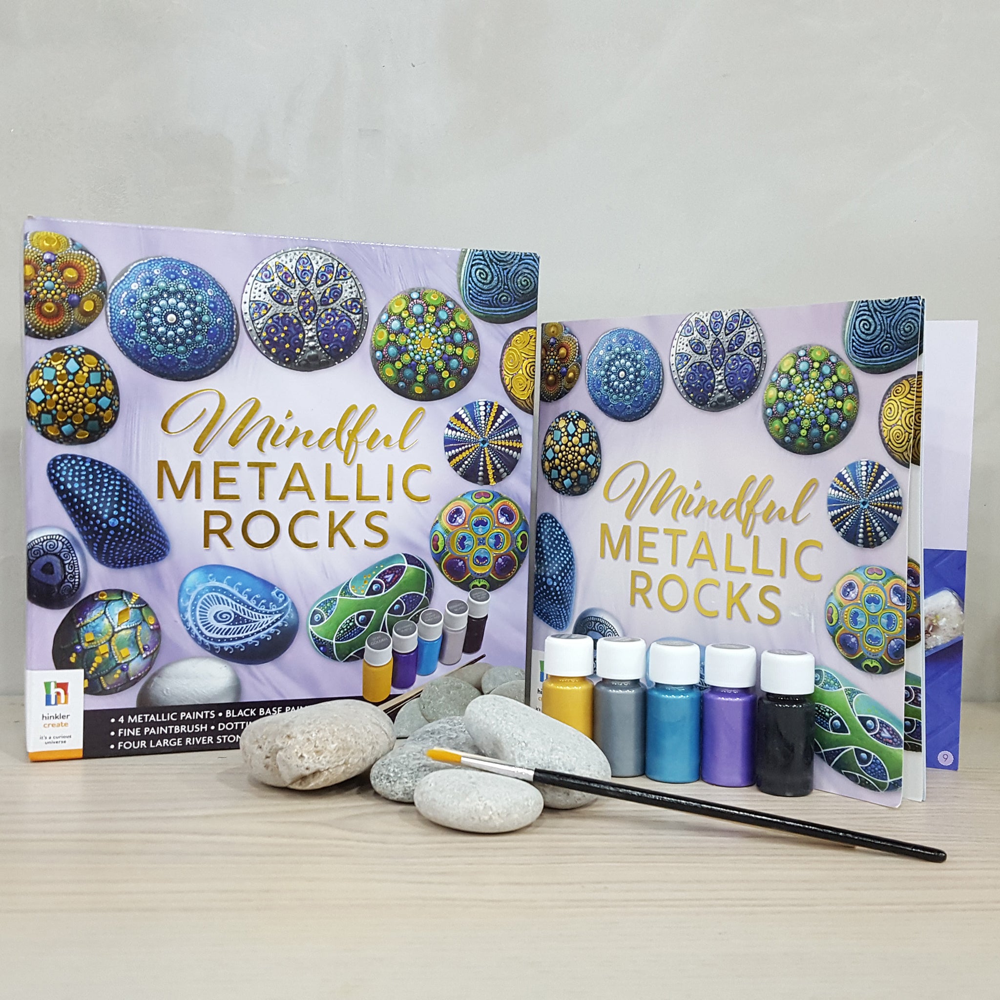 Mindful Metallic Rocks DIY 繪畫石頭套裝 – Kathleen Art Shop