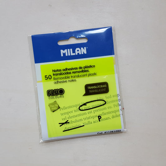 Milan 76 x 76mm Plastic Adhesive Notes 50pcs