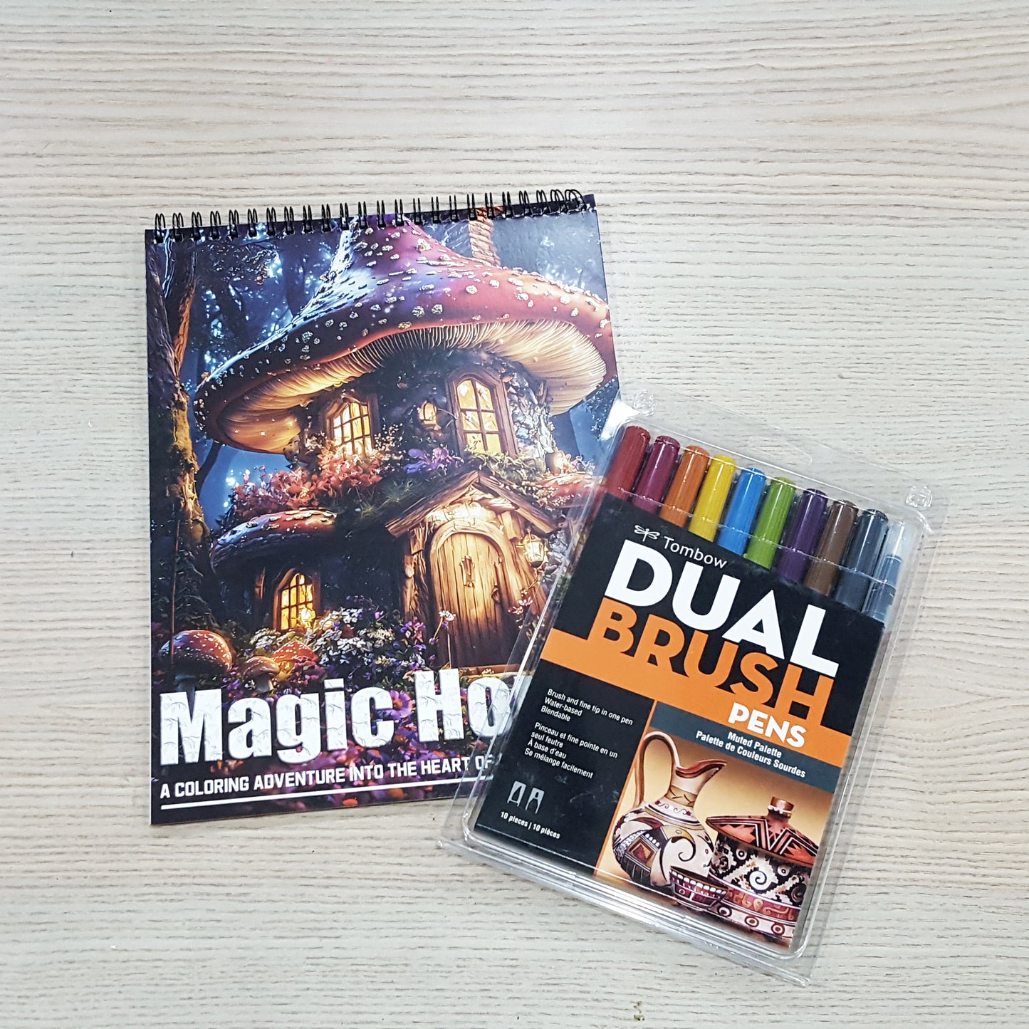 聖誕優惠2：A4填色本+10色ABT Brush套裝