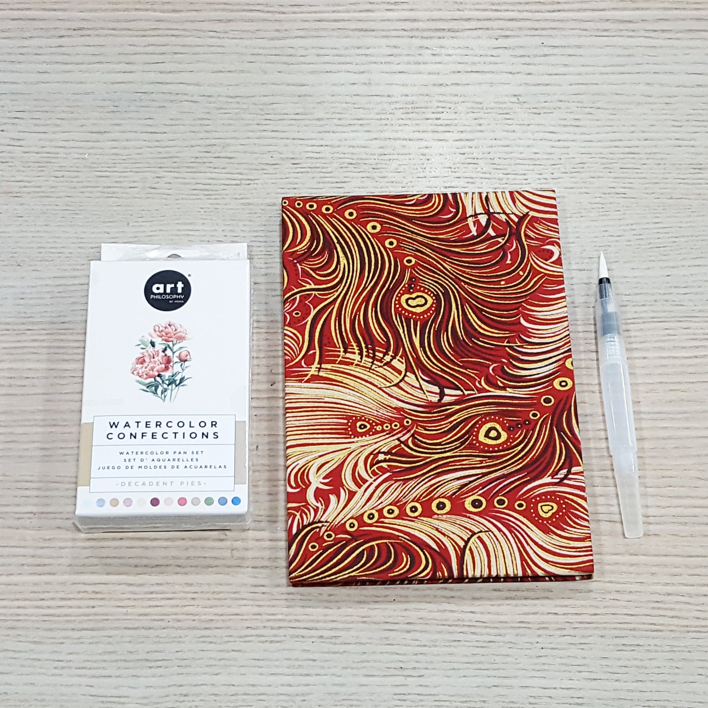 聖誕優惠4：水彩磚顔料+水彩本+儲水筆