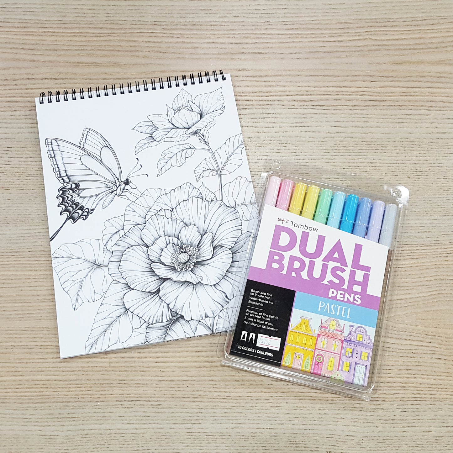 聖誕優惠2：A4填色本+10色ABT Brush套裝