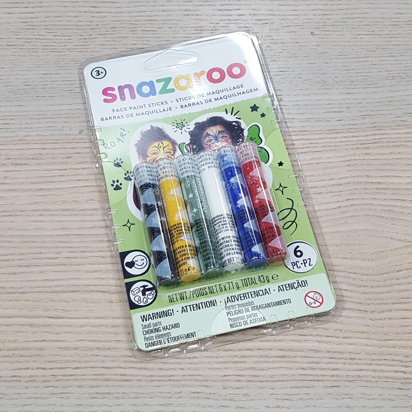 Snazaroo Face Painting Sticks (6 colors)