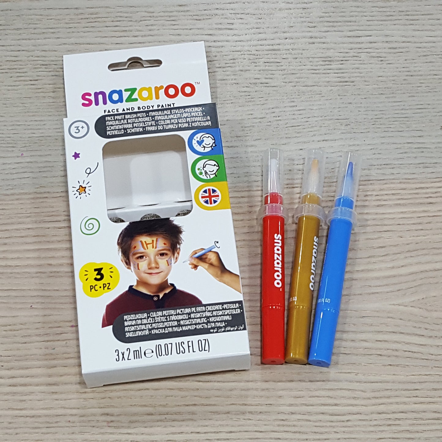 Snazaroo Face n Body Paint Brush Pen (3 colors)