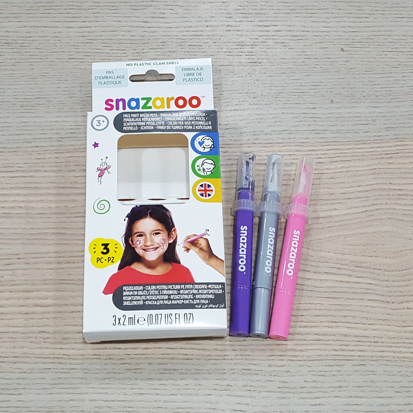 Snazaroo Face n Body Paint Brush Pen (3 colors)