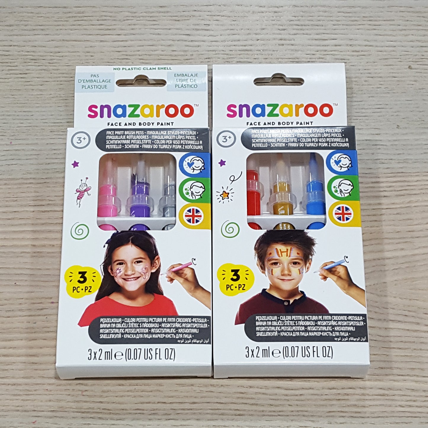 Snazaroo Face n Body Paint Brush Pen (3 colors)