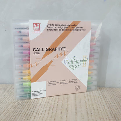 ZIG Calligraphy II 雙頭平頭書法筆 (3.5mm & 2mm)