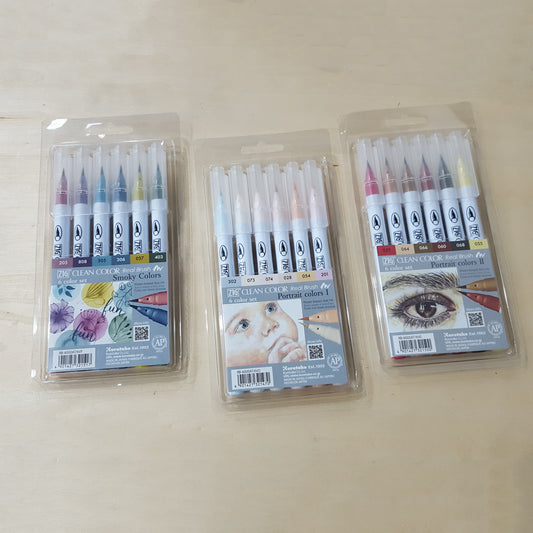 ZIG Clean Color real brush 6C set